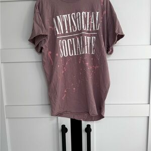 Antisocial Socialite Mauve Short Sleeve Tee